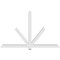 Ekena Millwork Kennewick Architectural Grade PVC Gable Bracket, 84"W x 52 1/2"H x 4"D x 4"F, 15/12 Pitch GBP084X53X0404KEN00 - alternate 2